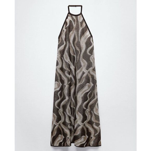 ZARA JACQUARD KNIT DRESS - Picture 2 of 8